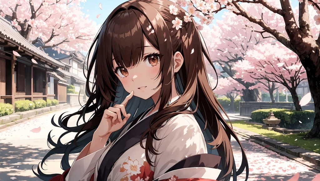 桜　和服