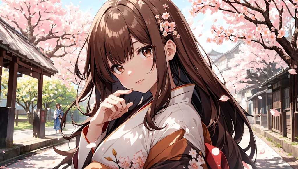 桜　和服