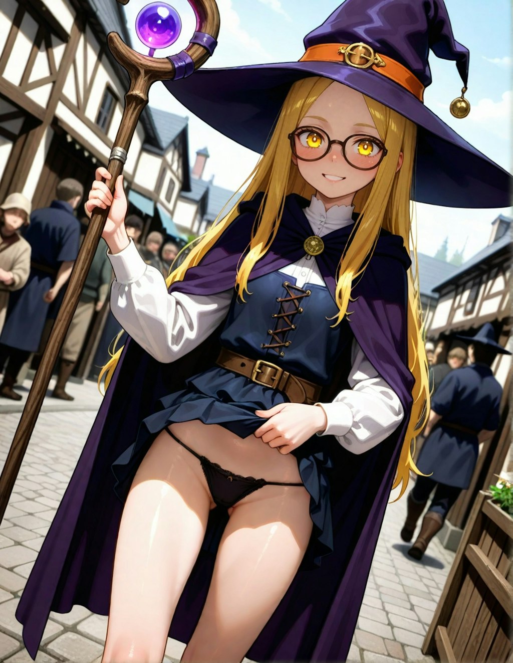 街中でも見せてくれる魔女ちゃん