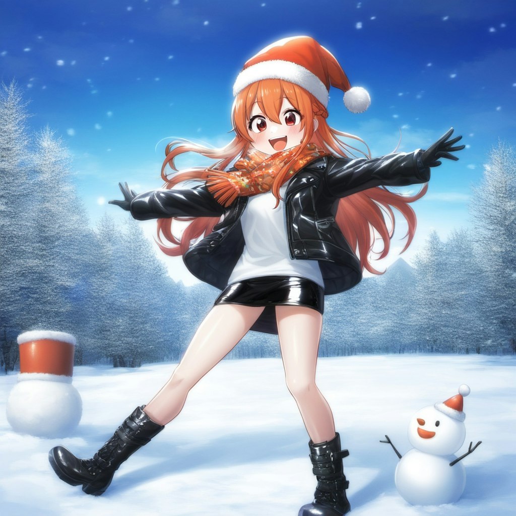 ららちゃんと雪だるまの雪国クリスマス