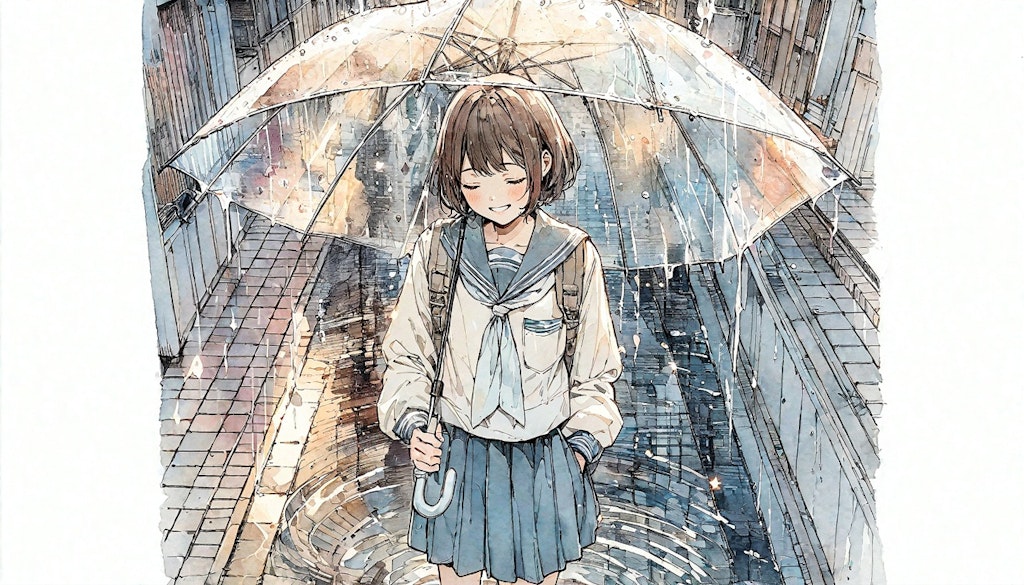 水たまりと少女29
