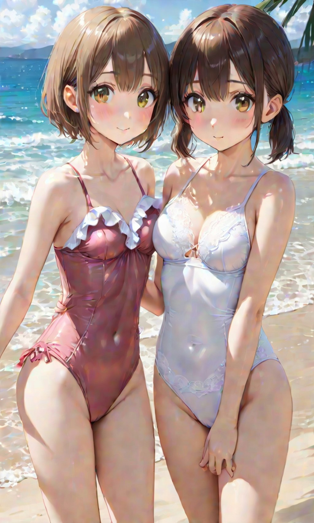 水着と女子高校生と