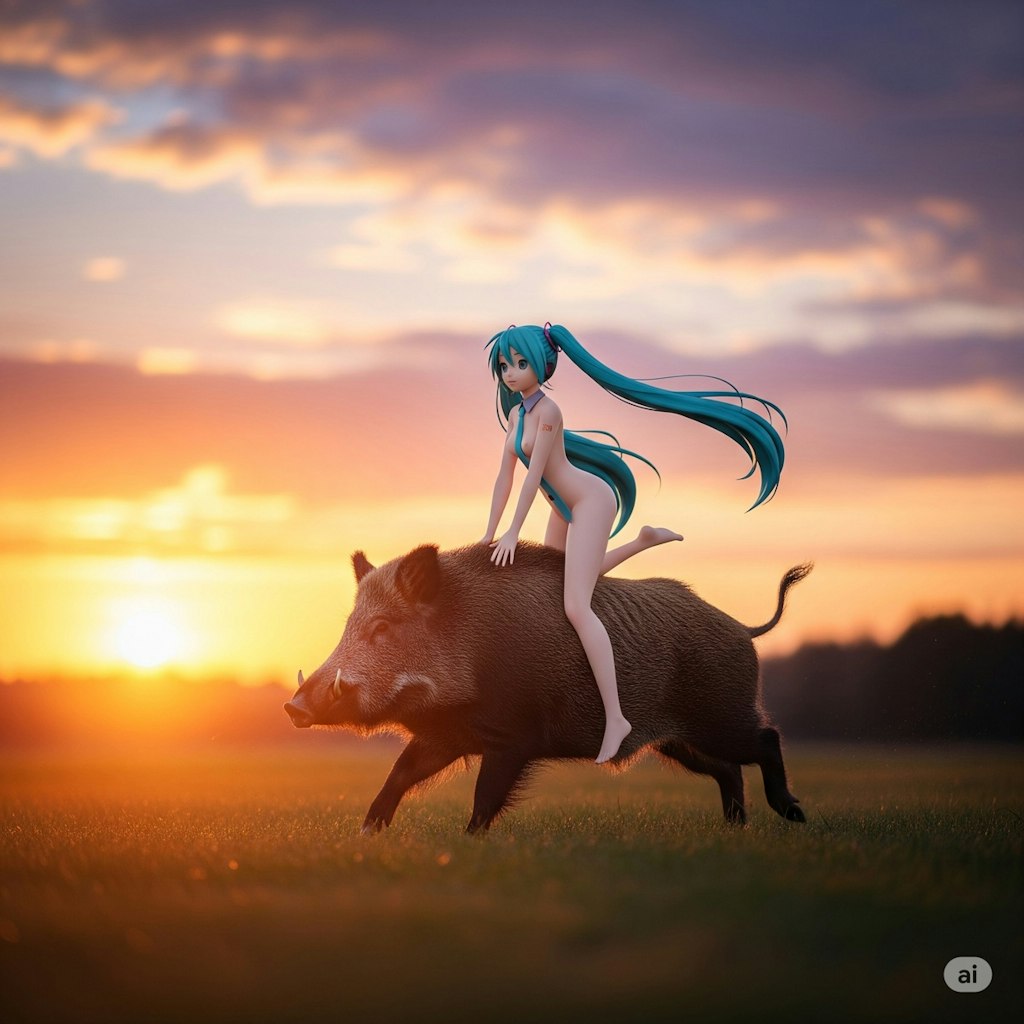 猪とミクさん