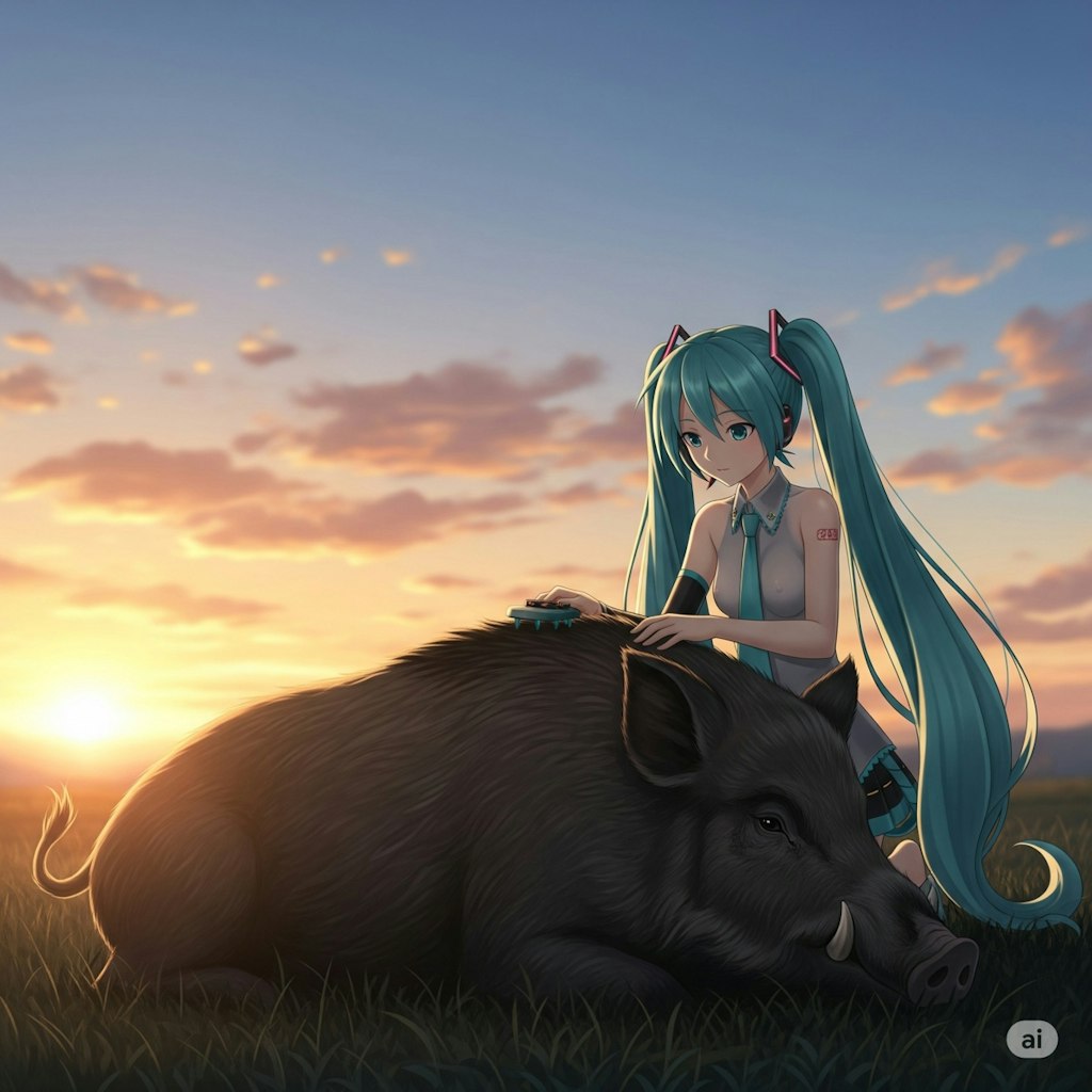 猪とミクさん