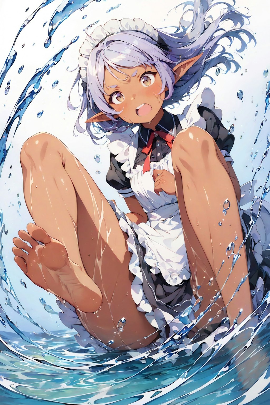 流しメイドダークエルフ