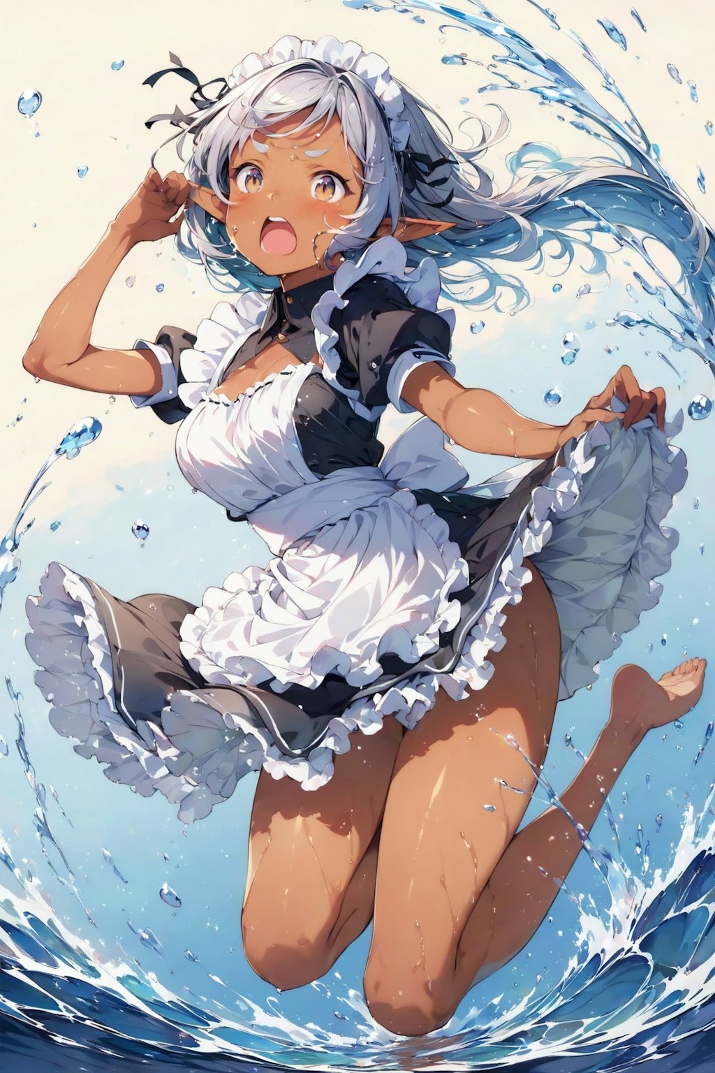 流しメイドダークエルフ