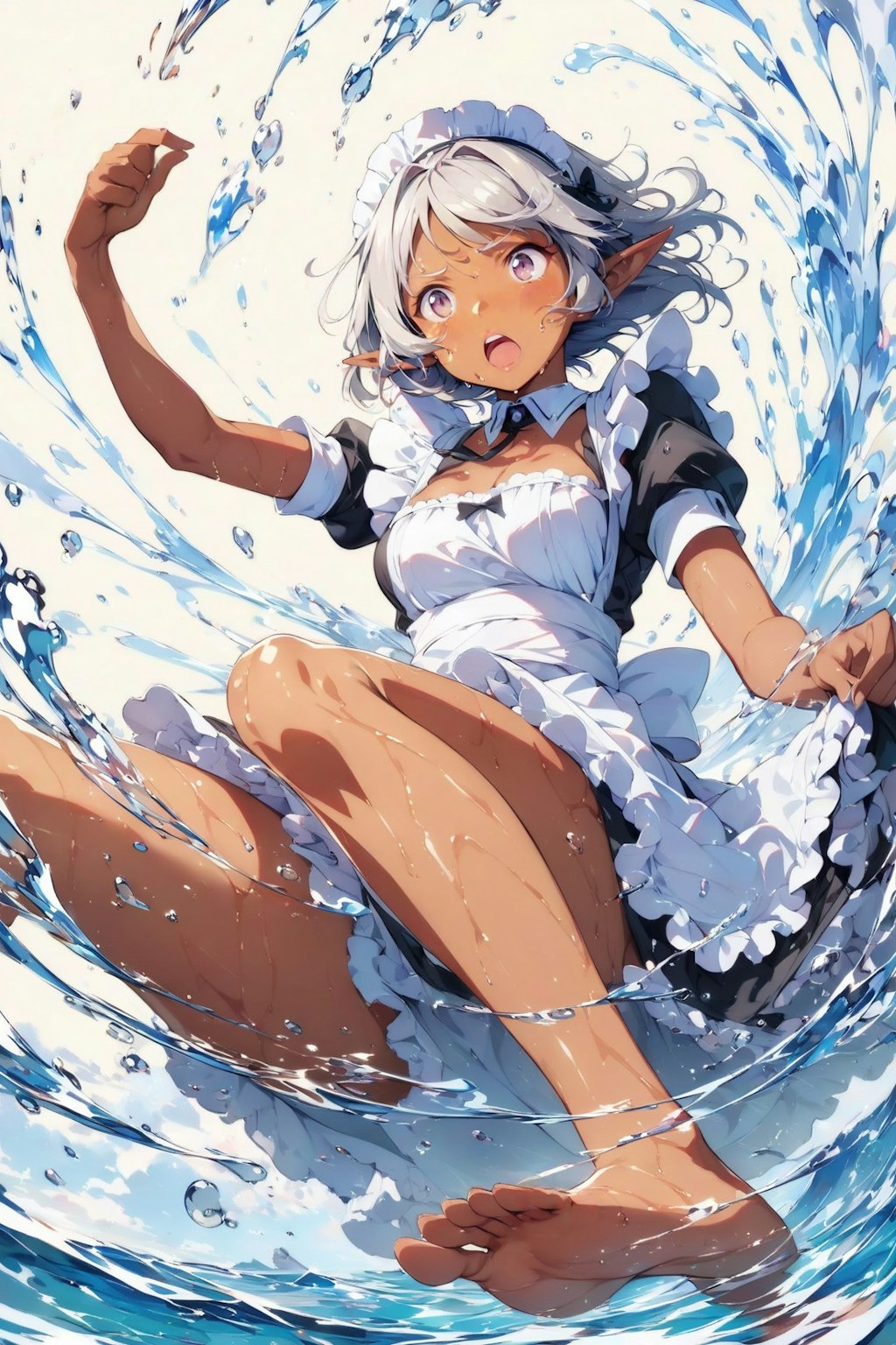 流しメイドダークエルフ