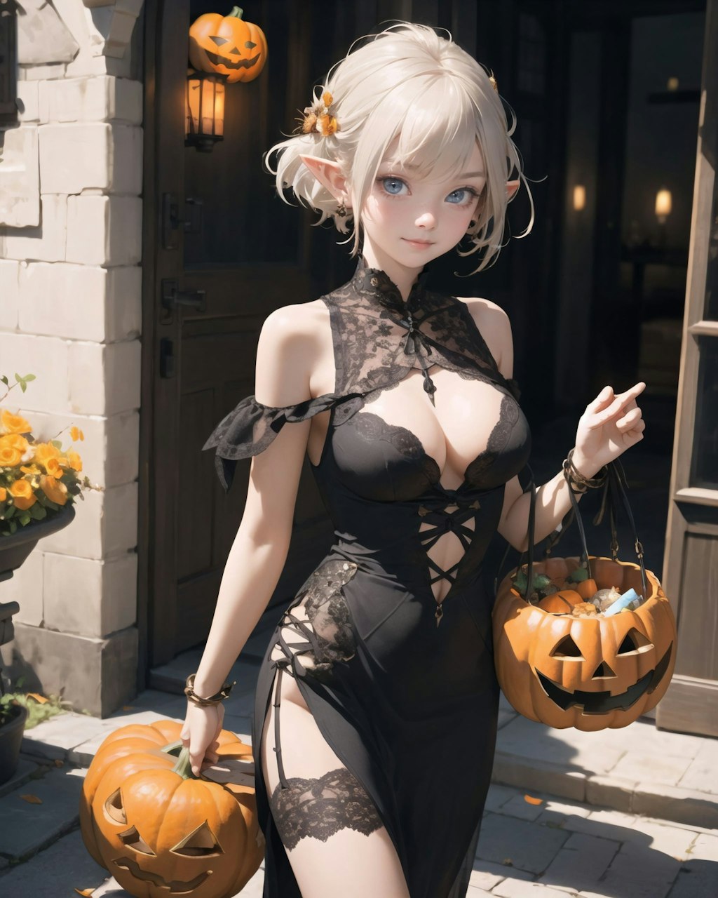 ハロウィンセクシーエルフ娘