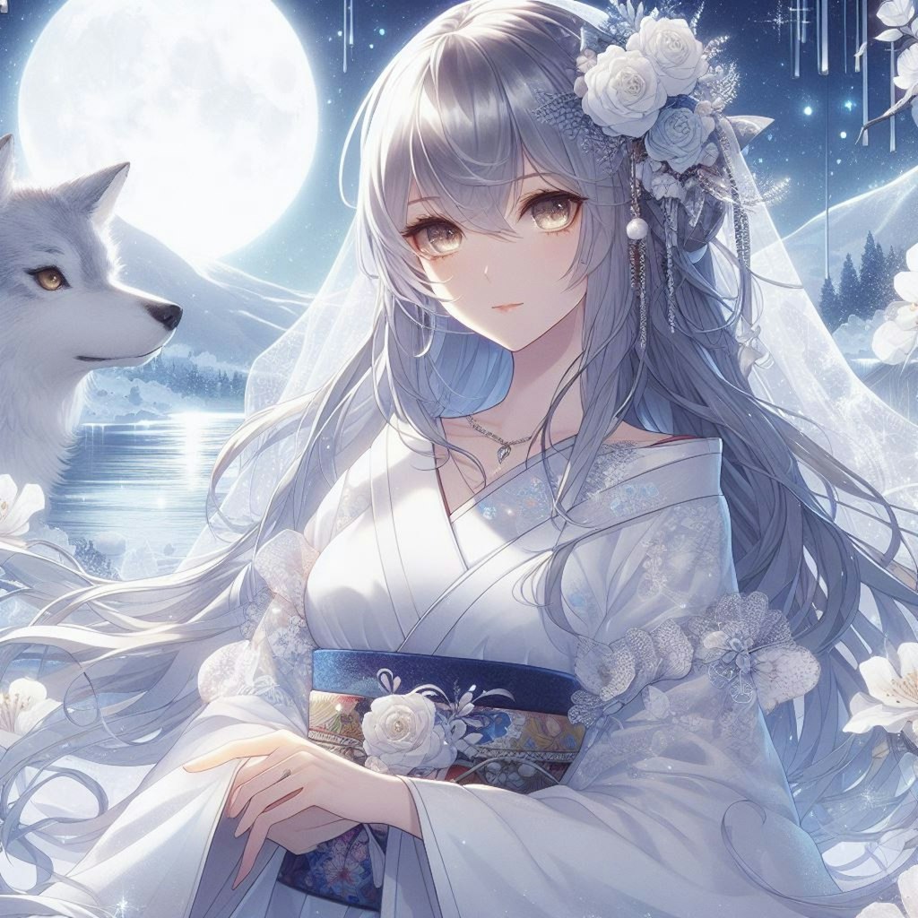 気高き月下の白狼姫