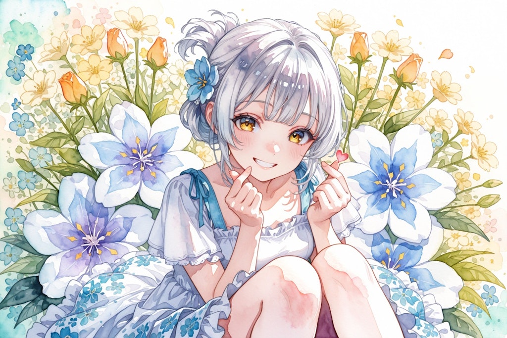 看板娘　flowers