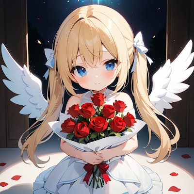 薔薇の花束×天使