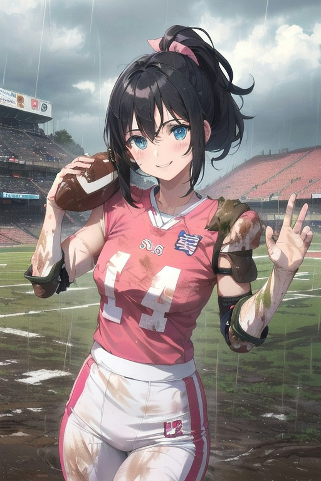 🏈泥まみれの女子アメフト 57