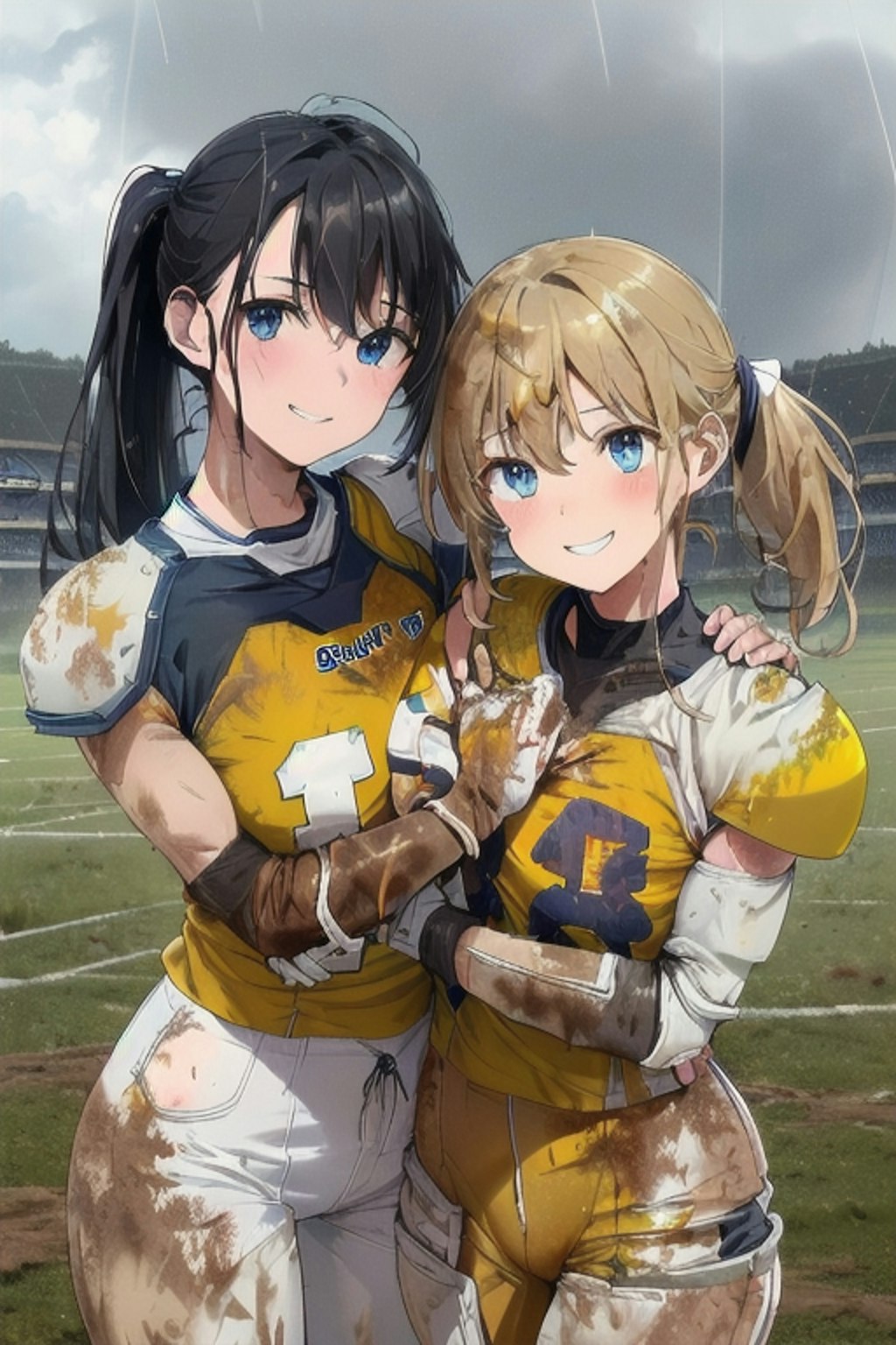 🏈泥まみれの女子アメフト 57