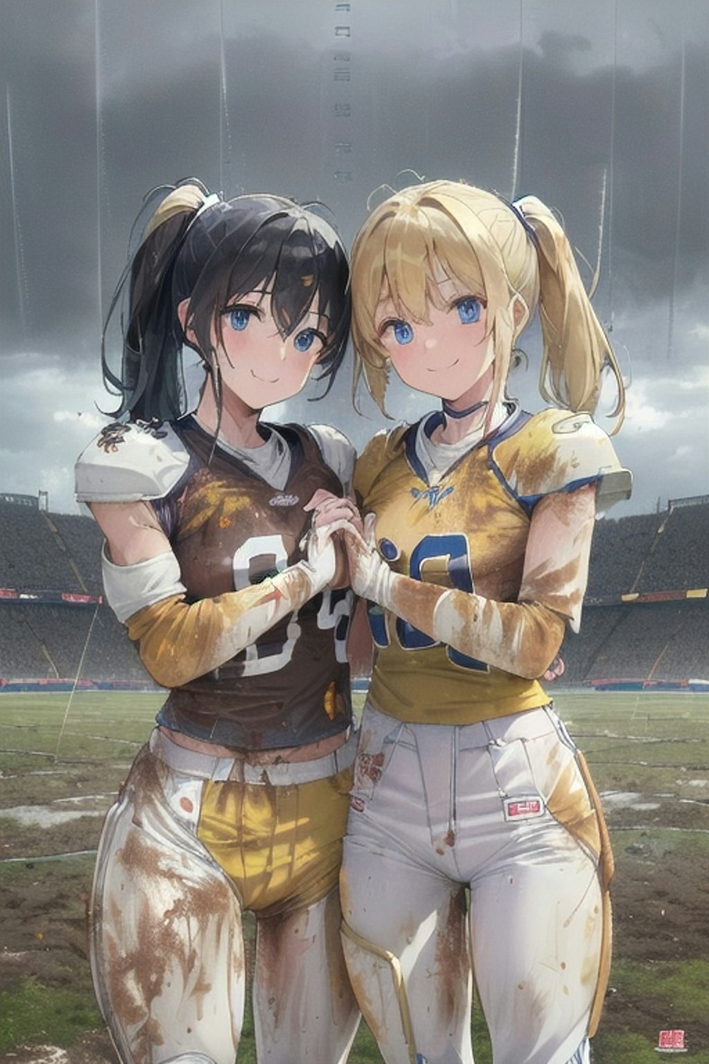 🏈泥まみれの女子アメフト 57