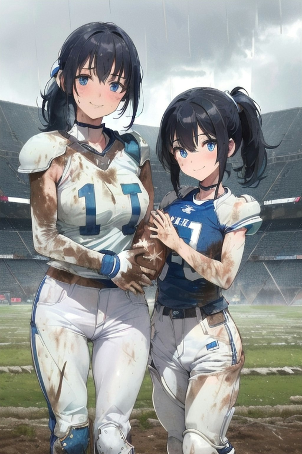 🏈泥まみれの女子アメフト 57