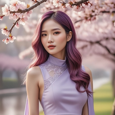 桜と紫美女