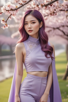 桜と紫美女