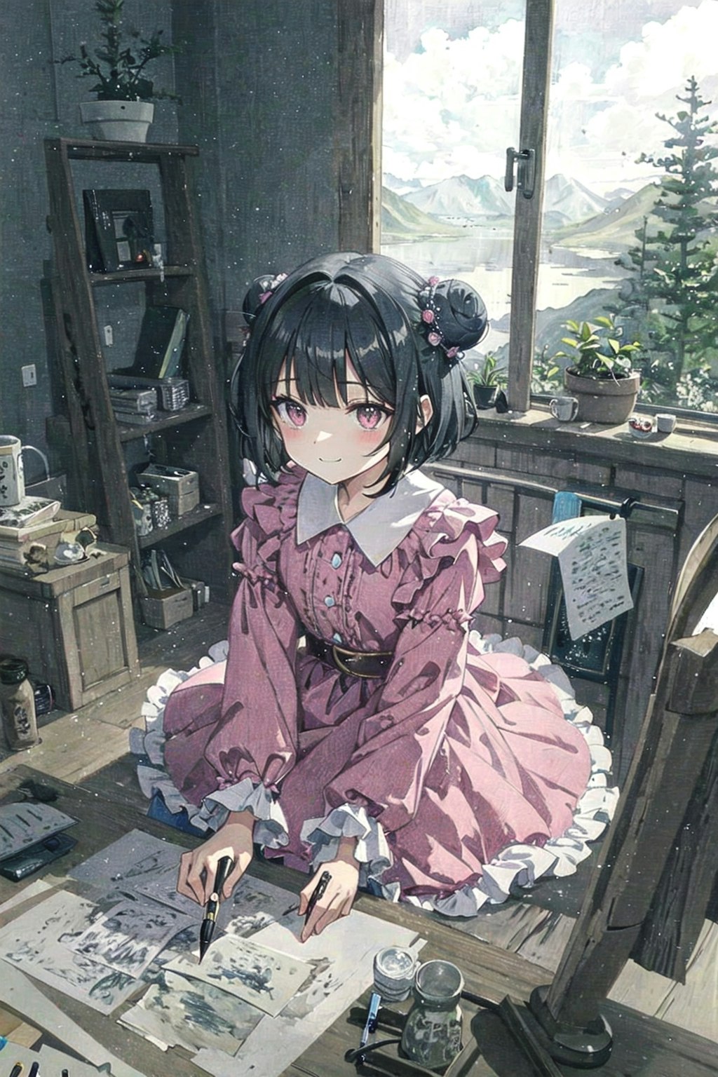 すいぼくがをかくのです