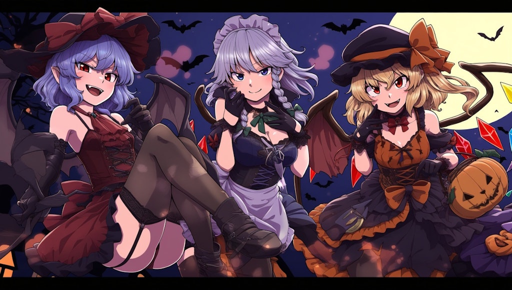 東方　咲夜　レミリア　フラン　ハロウィン