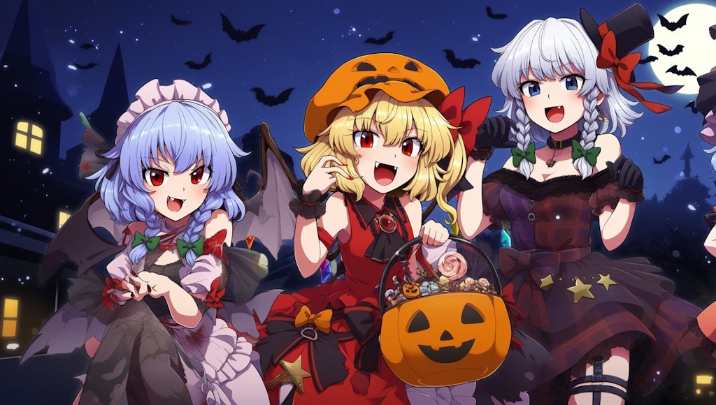 東方　咲夜　レミリア　フラン　ハロウィン