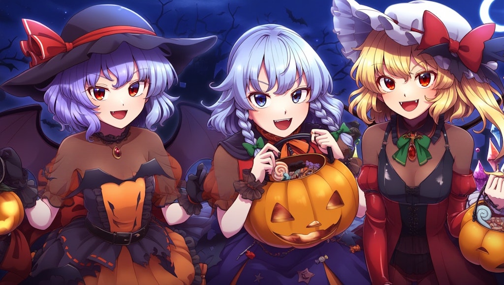 東方　咲夜　レミリア　フラン　ハロウィン