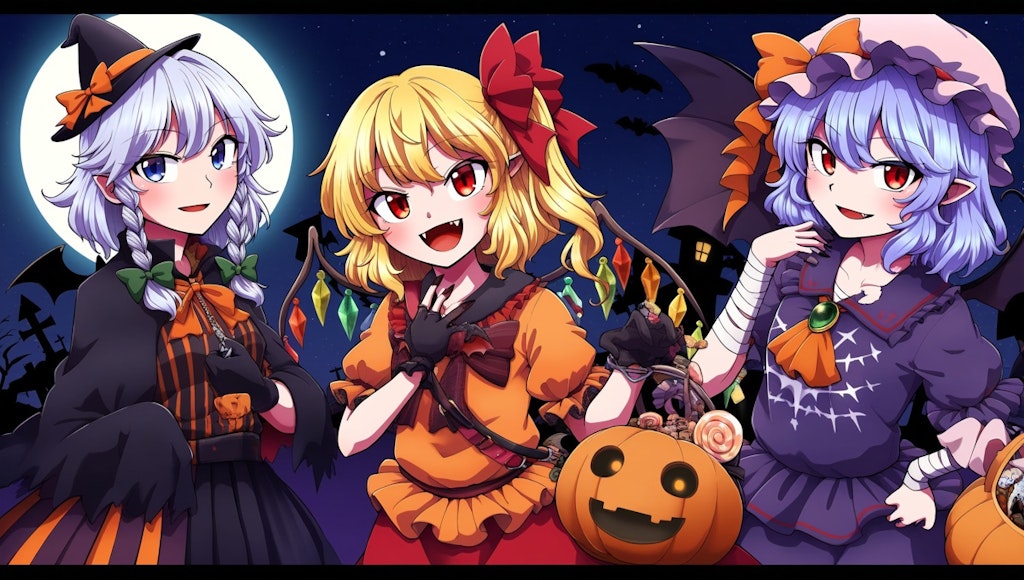 東方　咲夜　レミリア　フラン　ハロウィン