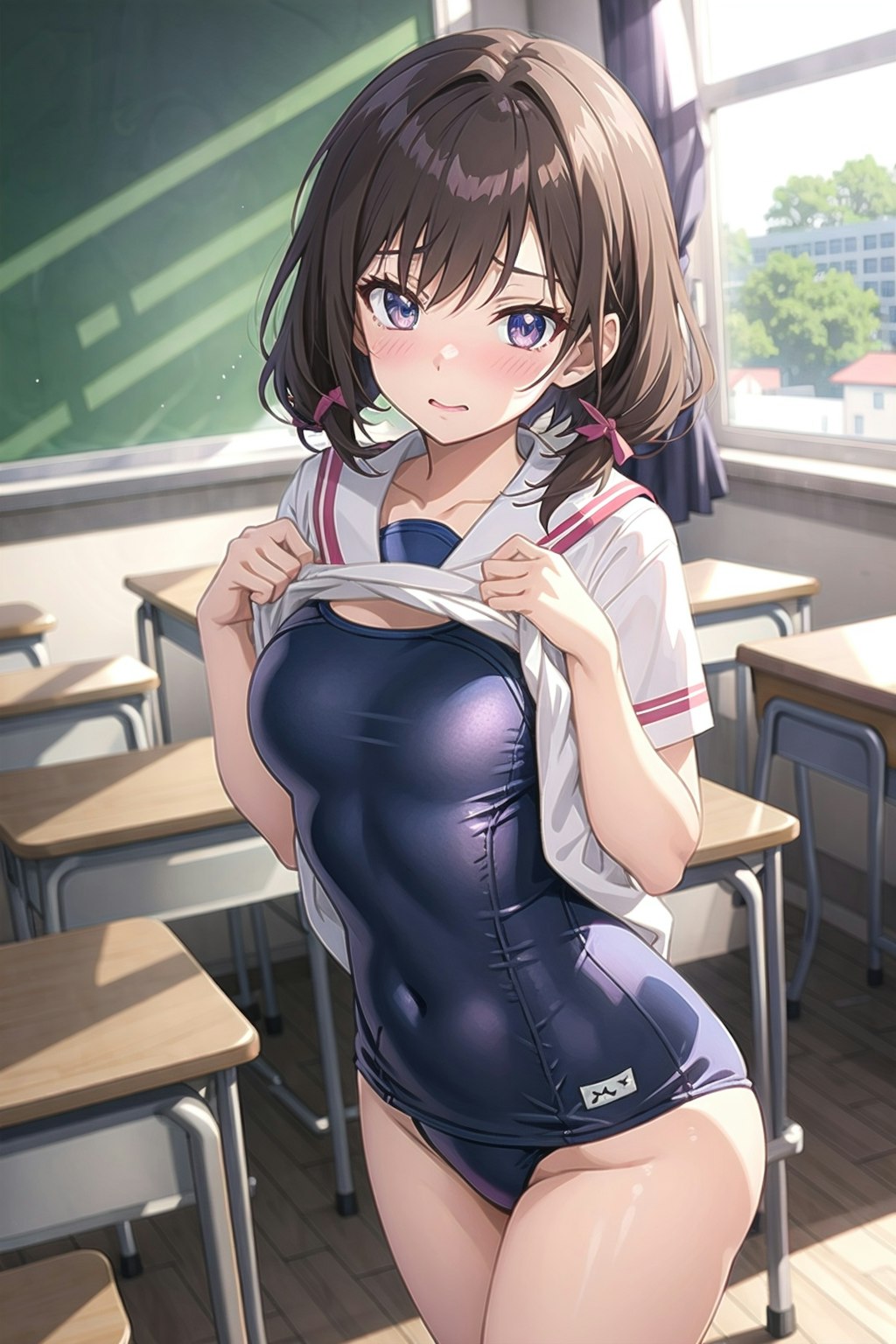 スク水を見せてくれる女の子(高画質版)