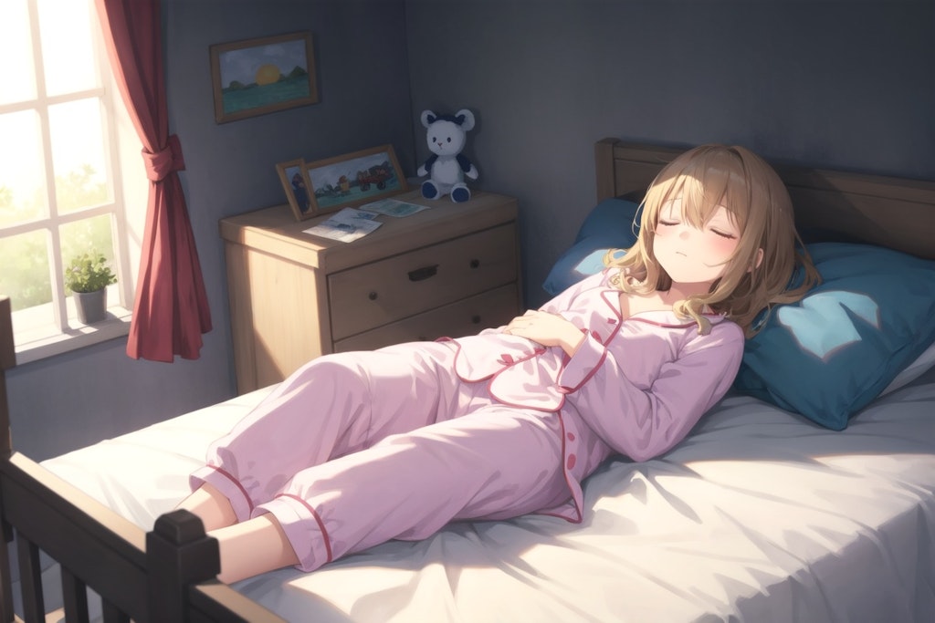 眠る女の子