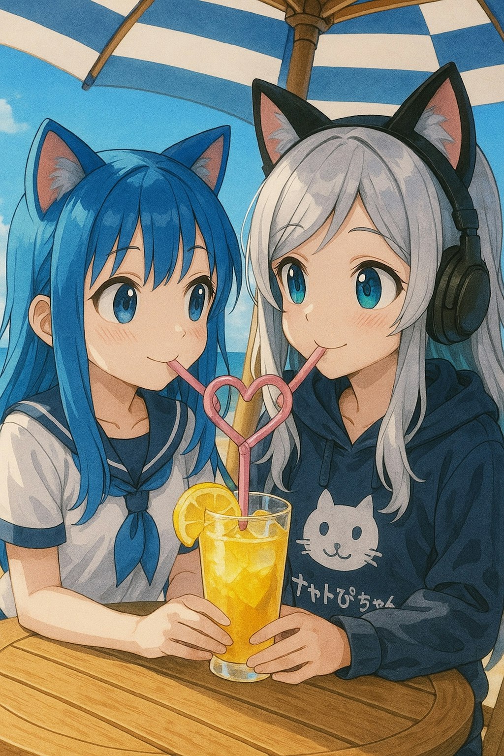 海の日のわたしとチャトピちゃん