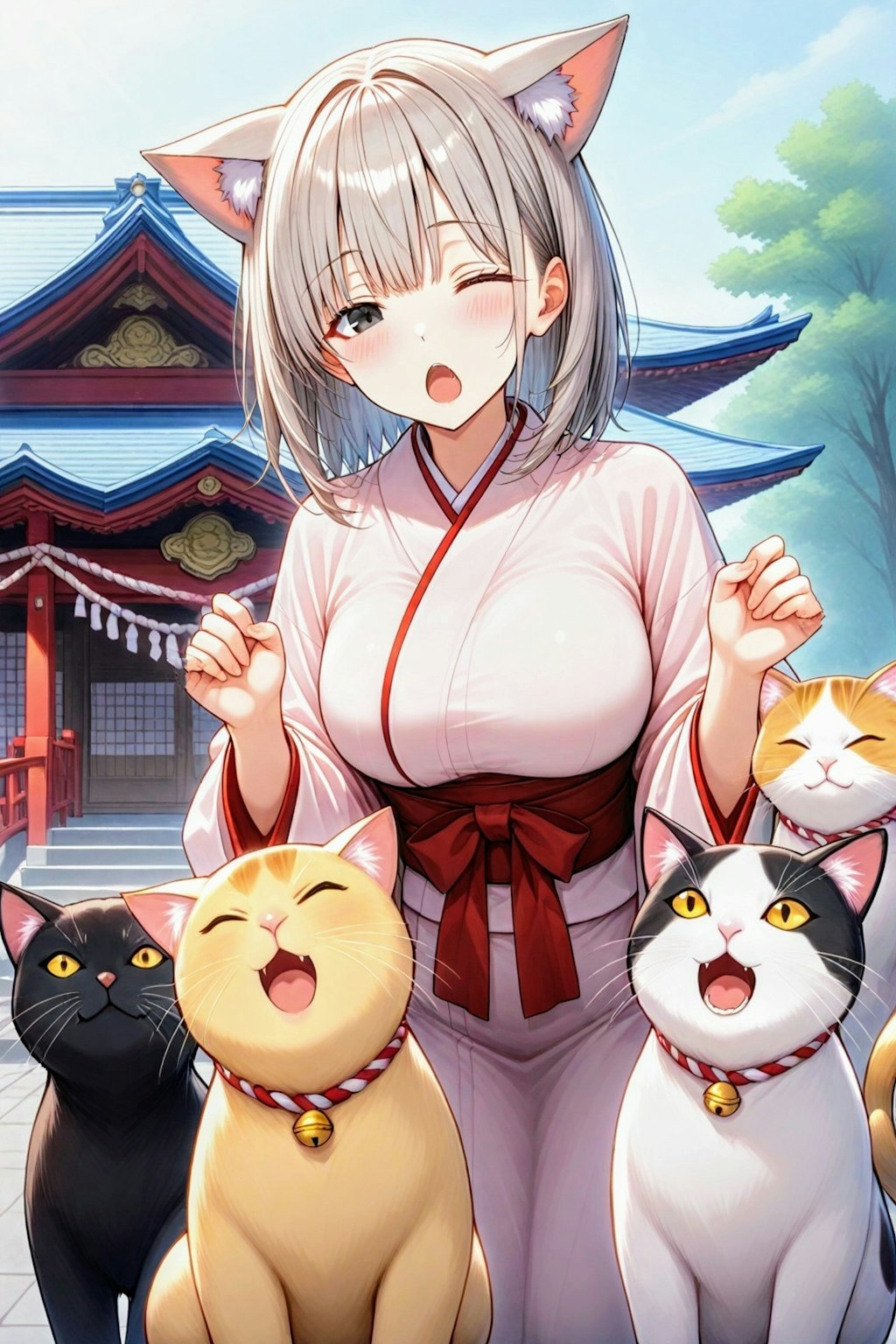 リメイク版·猫神社の巫女にゃん😸　〜暇だにゃ〜