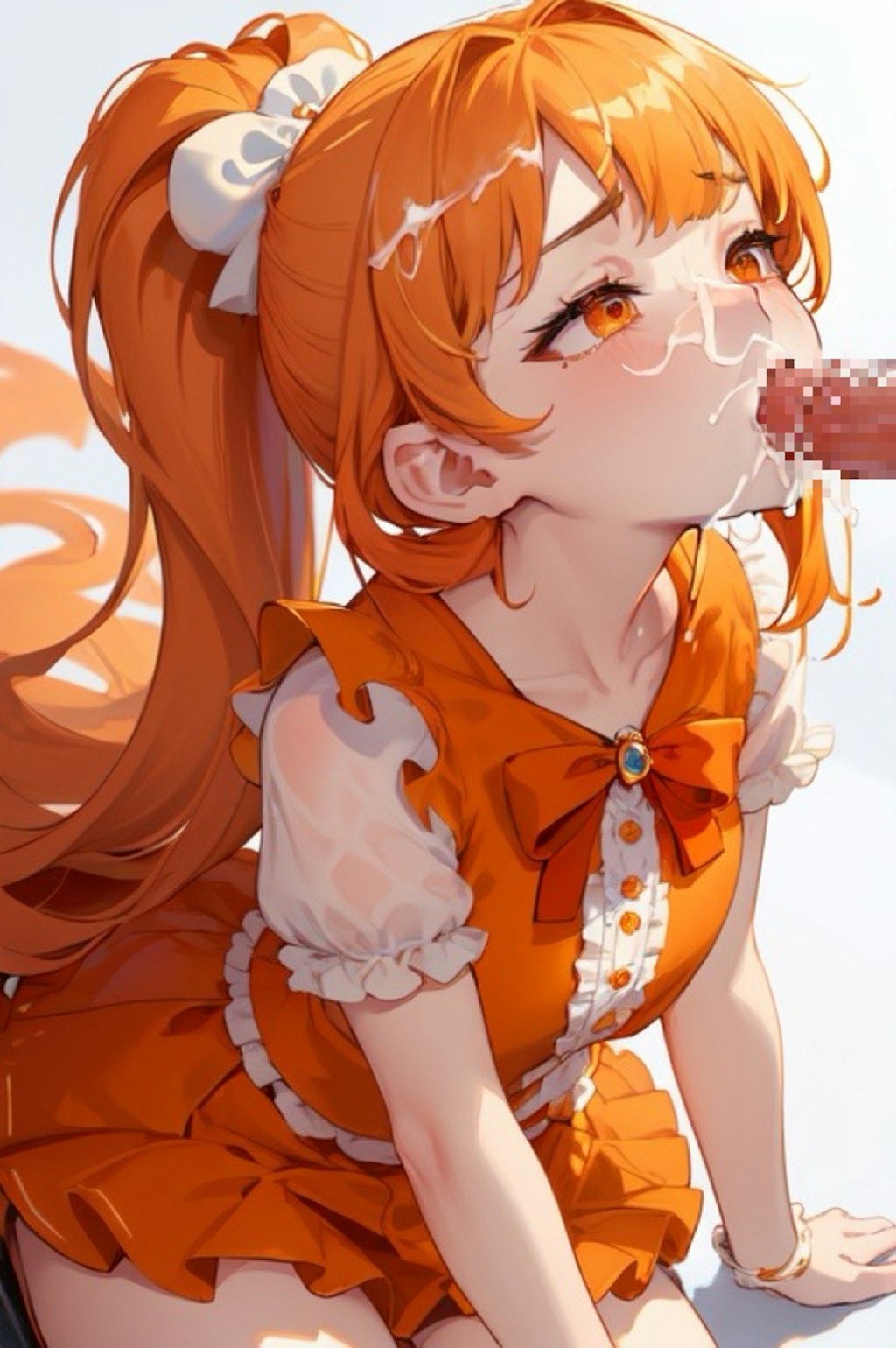魔法少女　オレンジ髪　フェラ