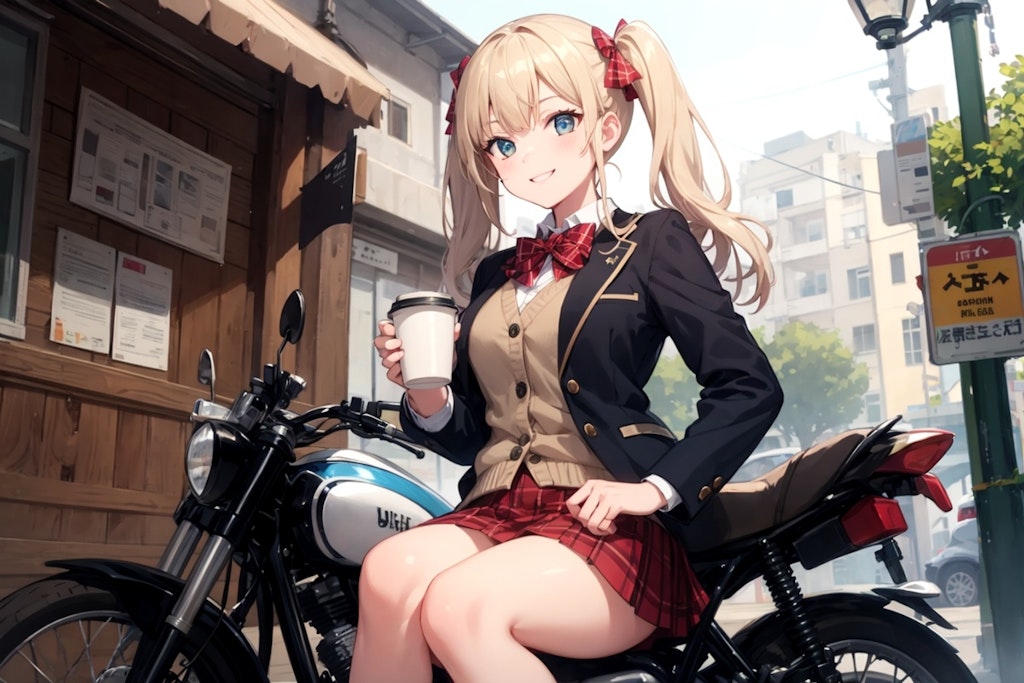 V4B バイクと美桜ちゃん