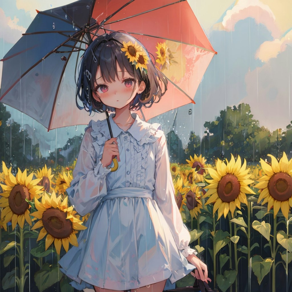 蒸し暑い雨