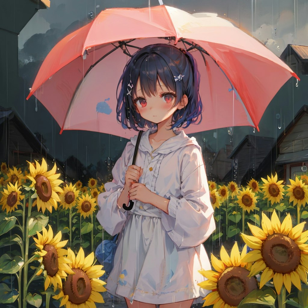 蒸し暑い雨