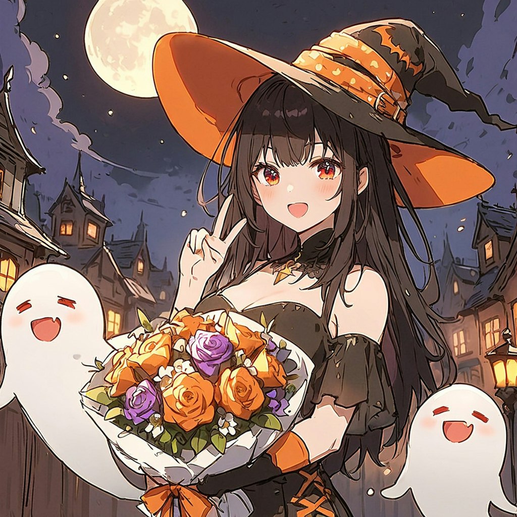 ハロウィンで2周年で黒髪の君