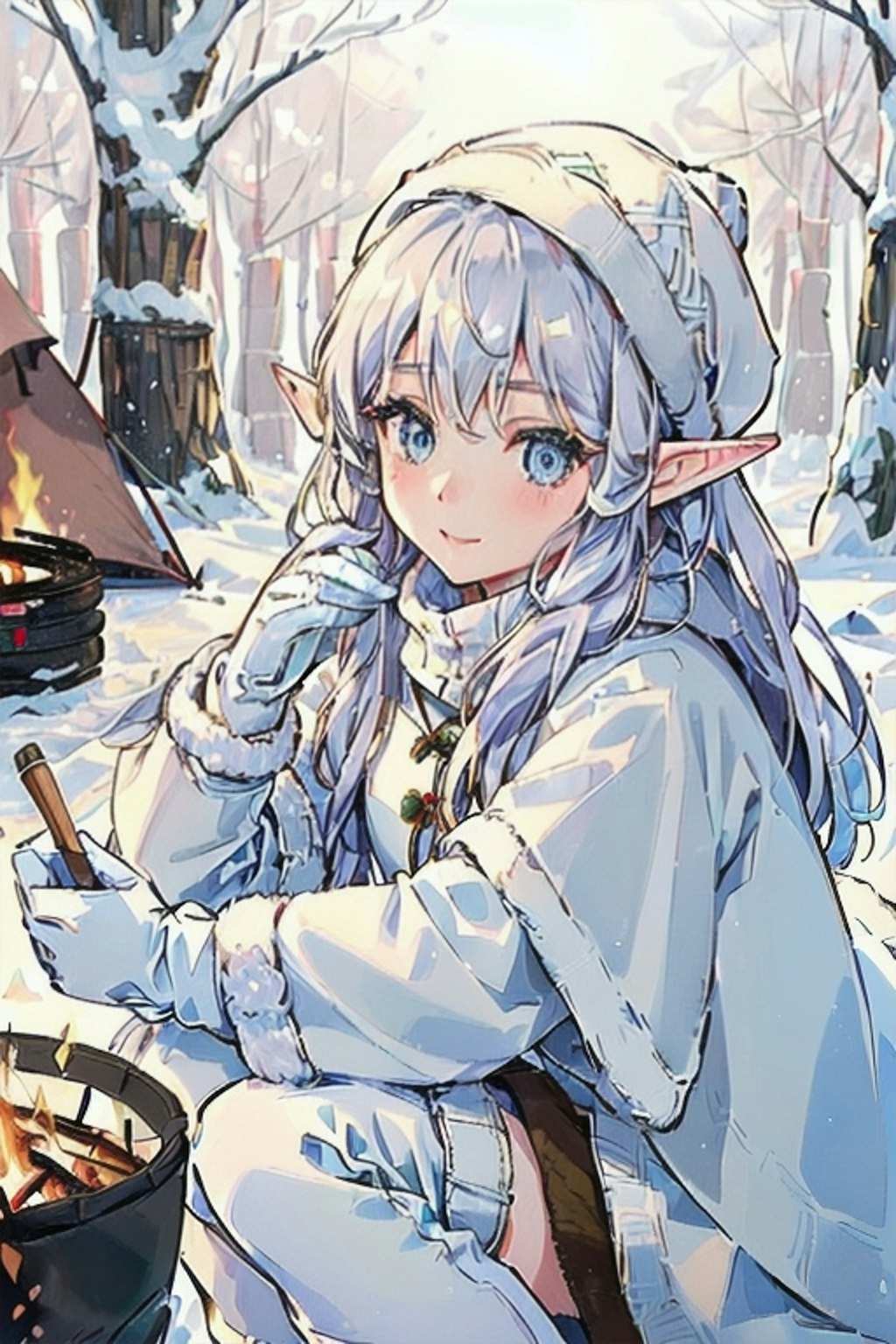 雪でもキャンプ