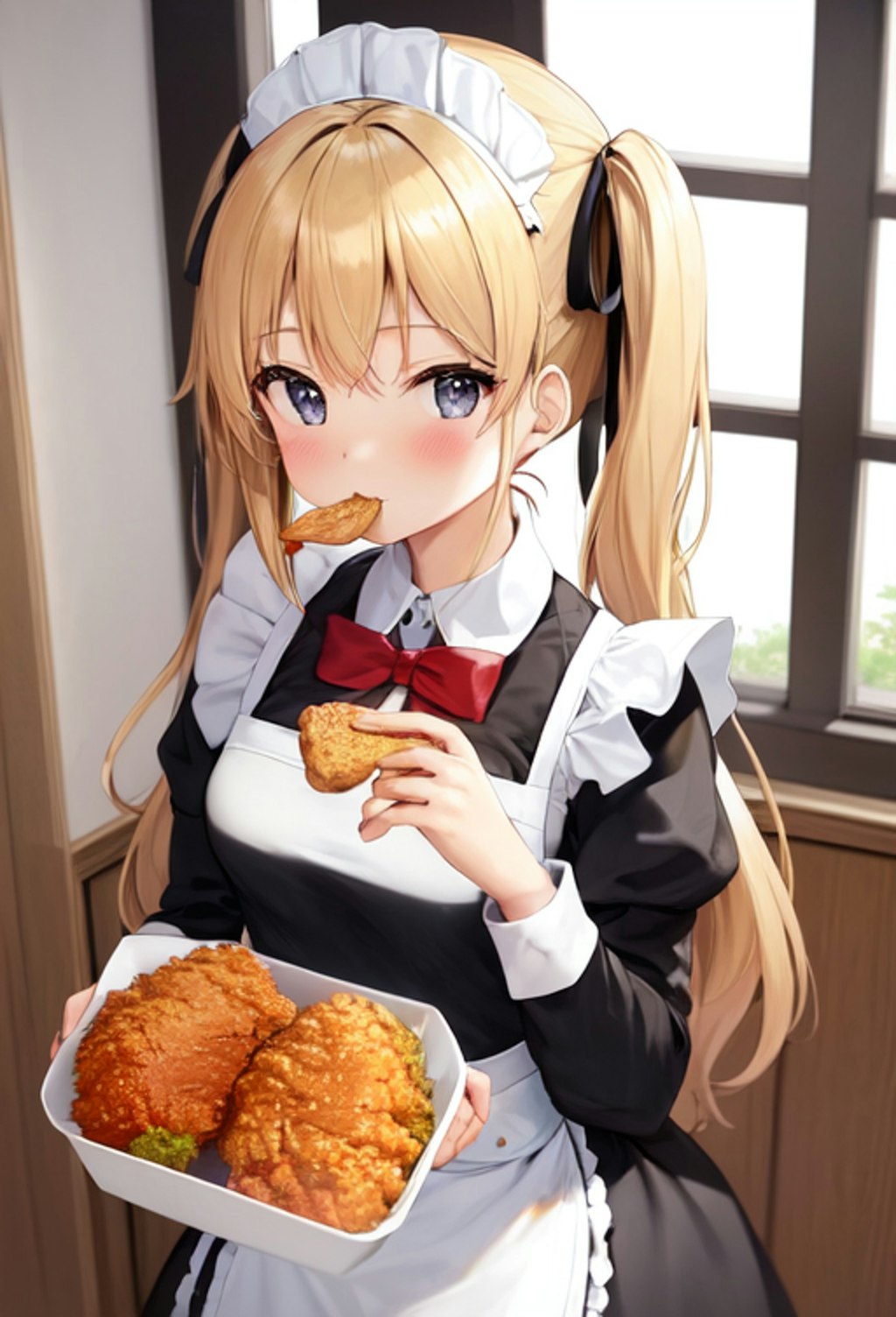 おつまみするメイドさん