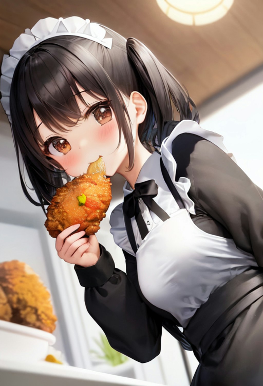 おつまみするメイドさん