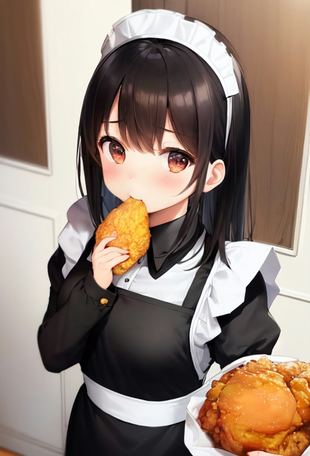 おつまみするメイドさん