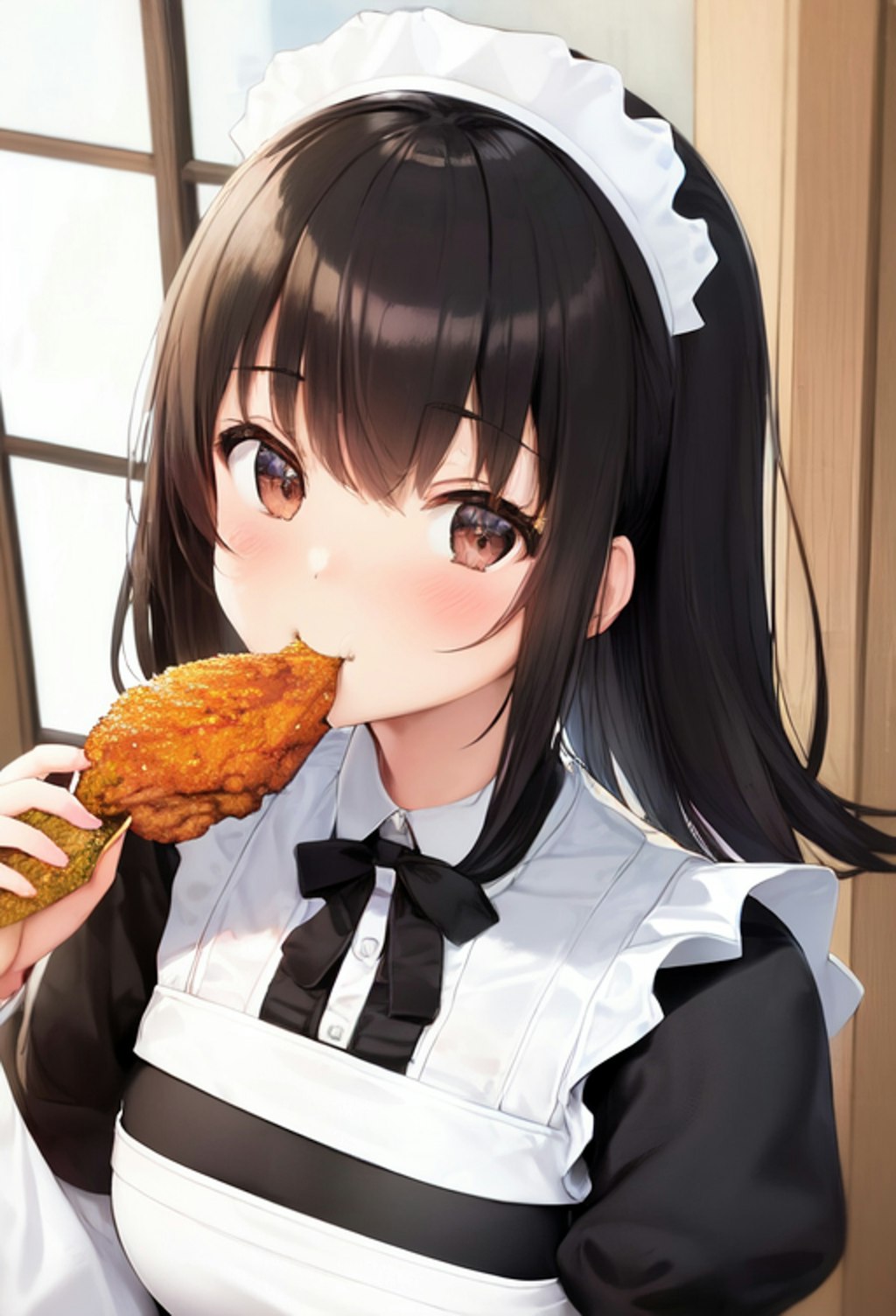 おつまみするメイドさん
