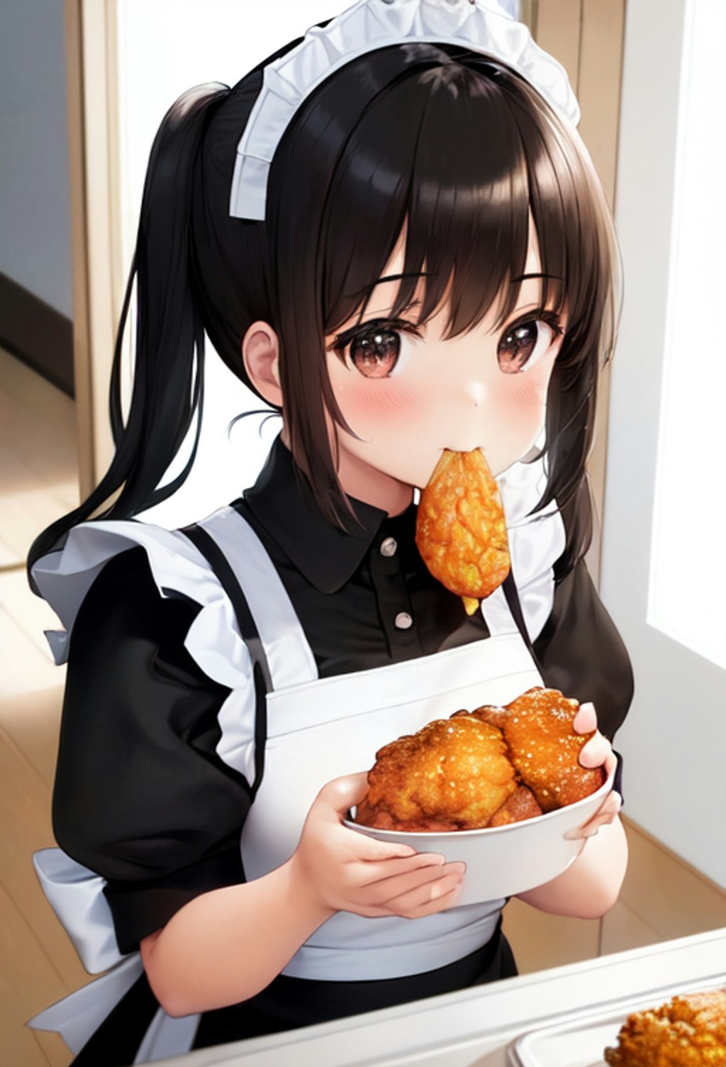 おつまみするメイドさん