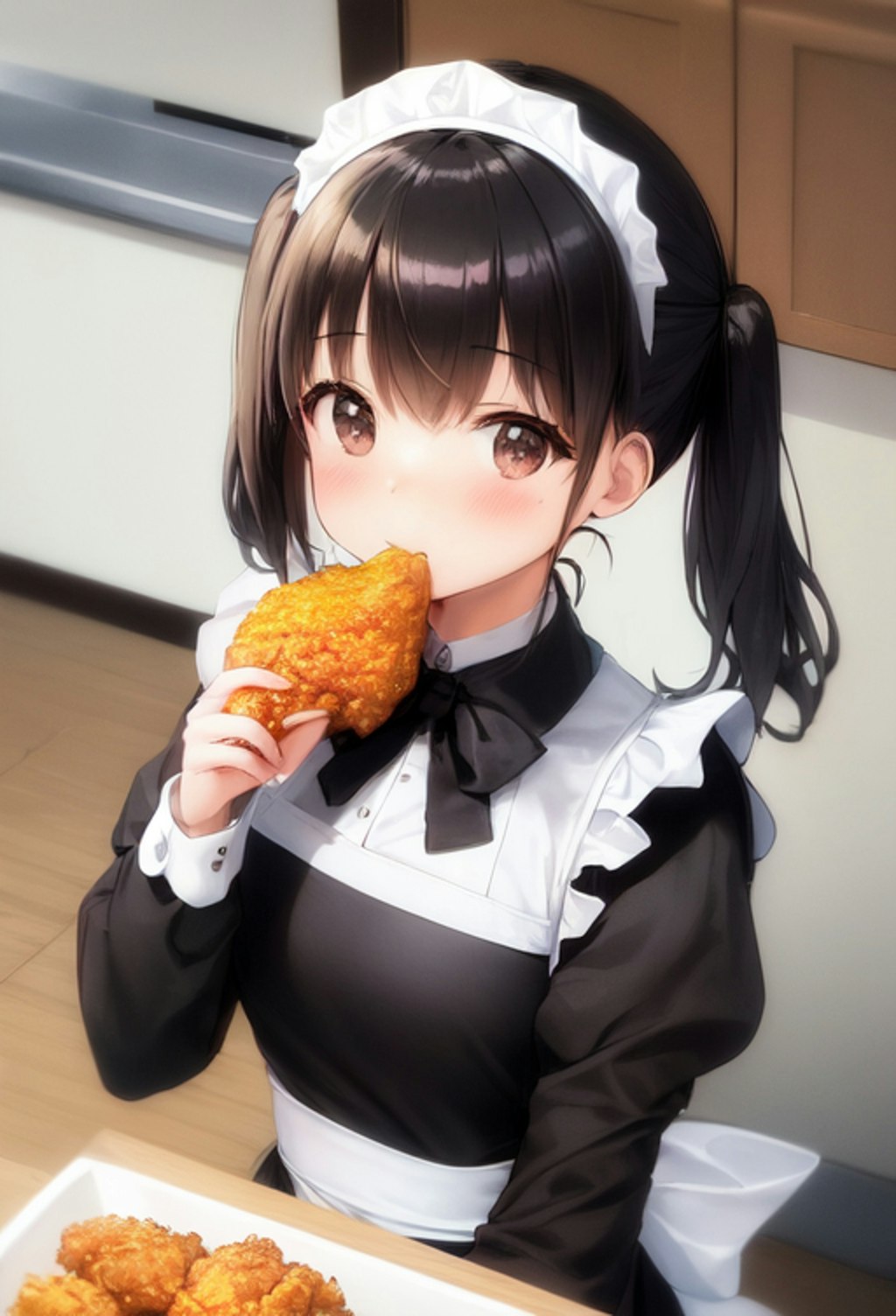おつまみするメイドさん