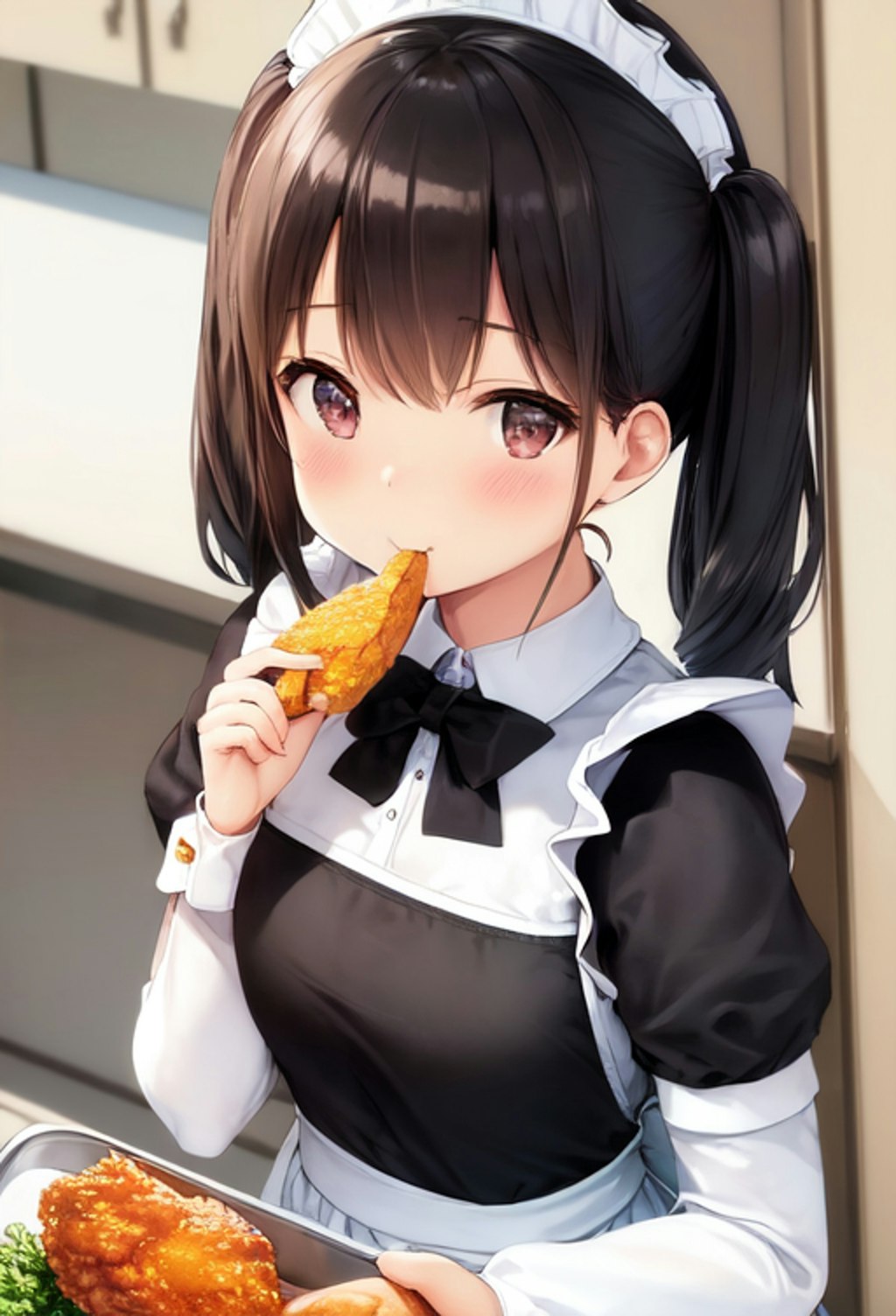 おつまみするメイドさん