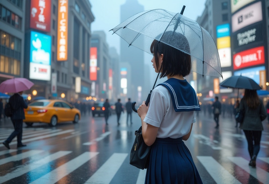 雨とセーラー服