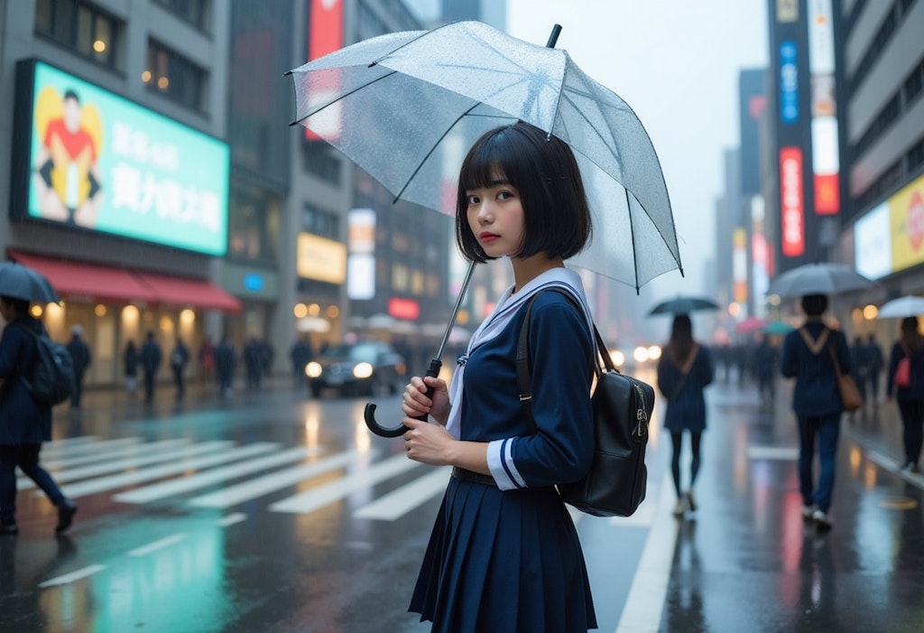 雨とセーラー服