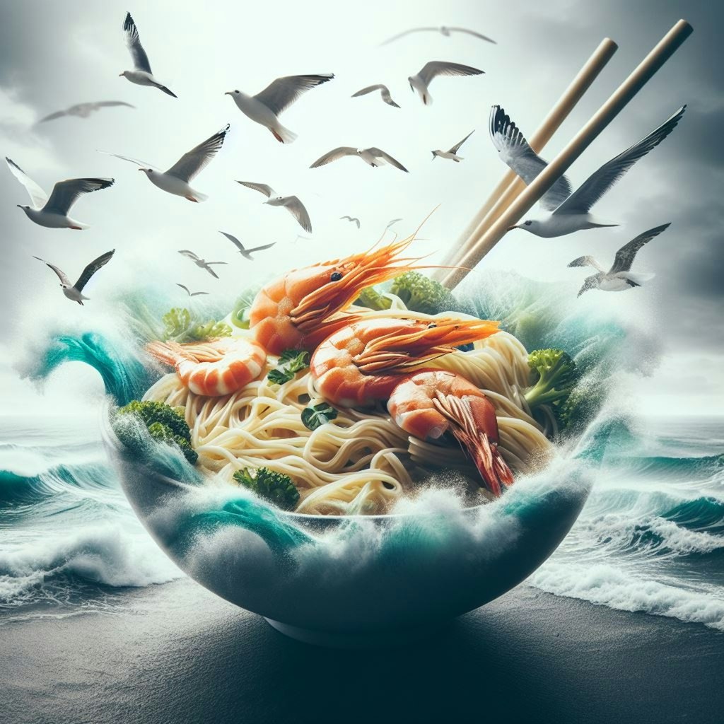 多重露光seafood noodle