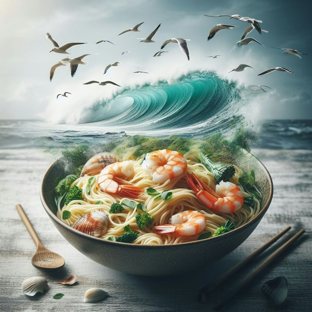 多重露光seafood noodle