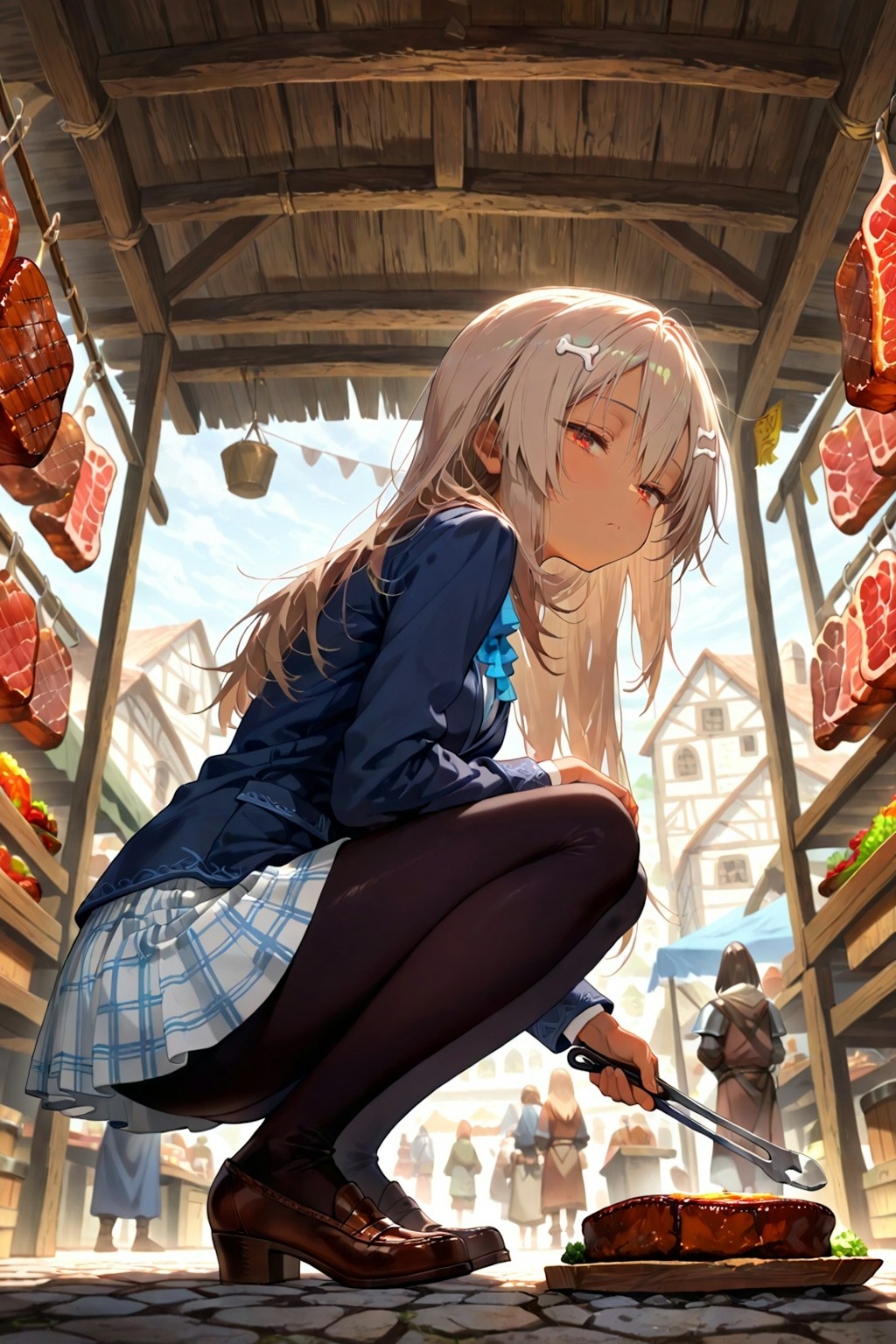 ほれ、肉でも食って元気出せ！