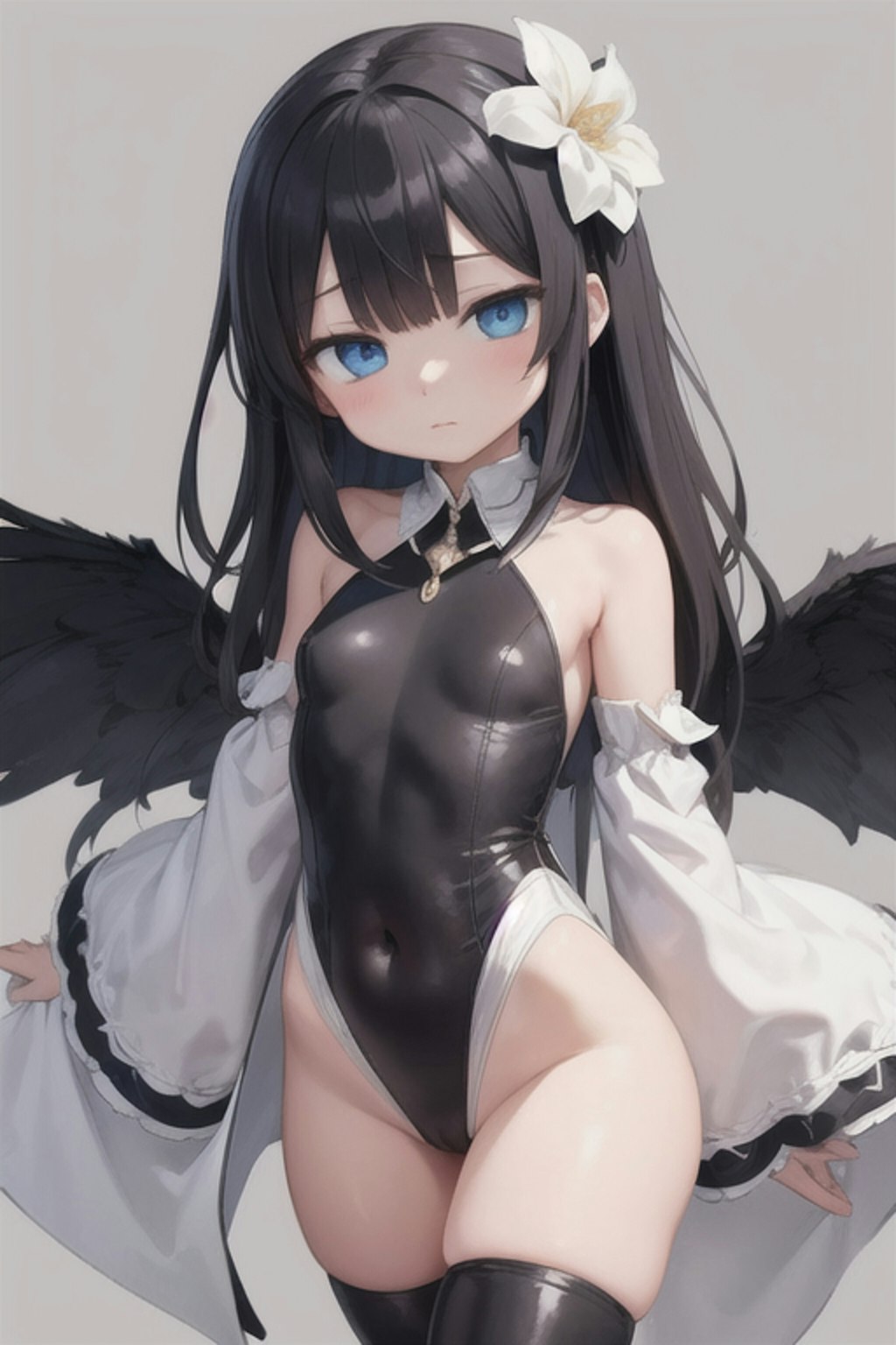 黒髪ロングロリ天使