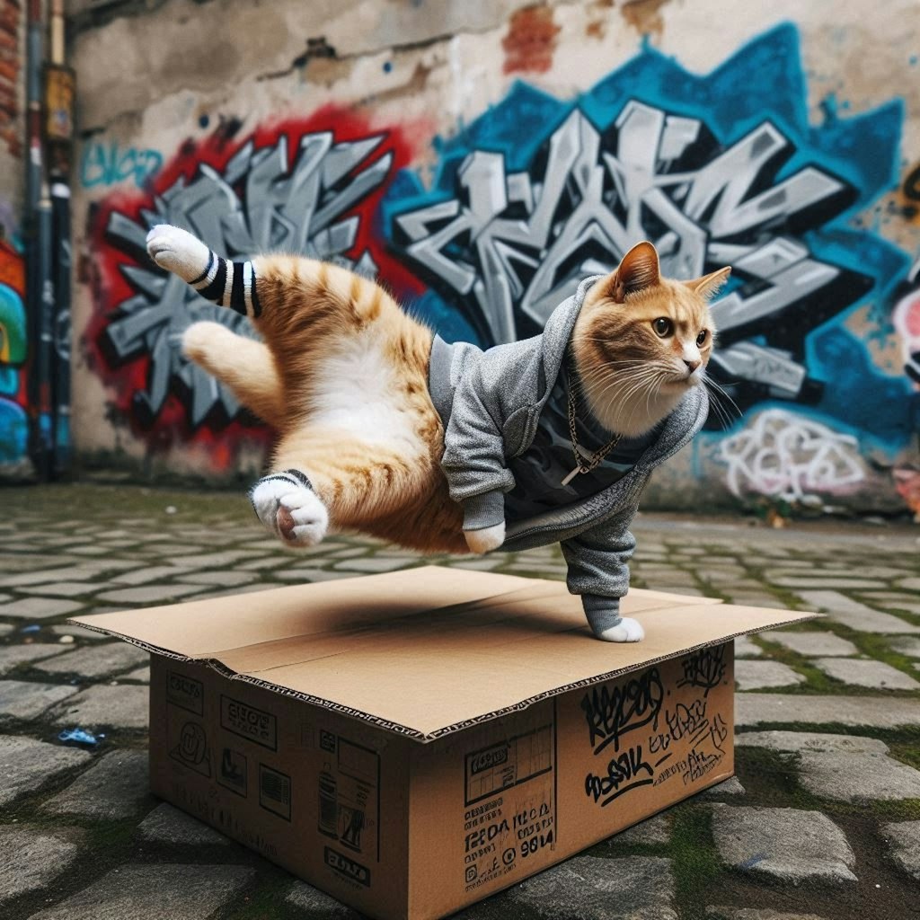 10単語ブレイクダンス猫